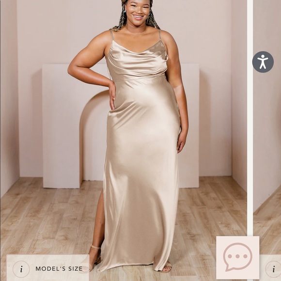 white christmas dresses Sample Gold Champagne Brooke Satin Dress